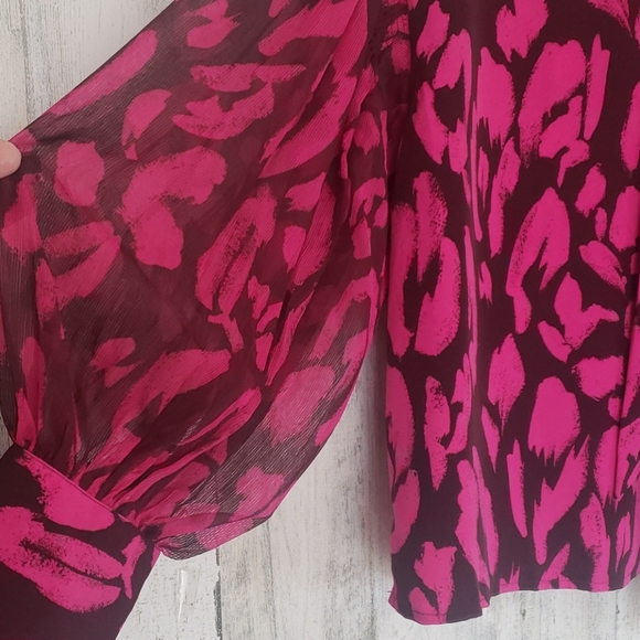 Who What Wear puff-sleeved blouse with tie - Picture 7 of 15